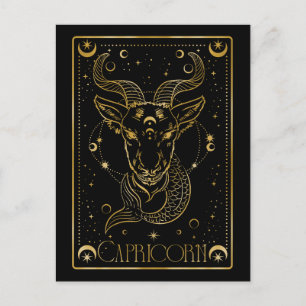 Capricon zodiac vykort