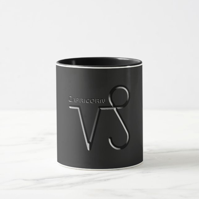 CAPRICORN, abstrakt utformning av Zodiac-signalen, Mugg (Center)