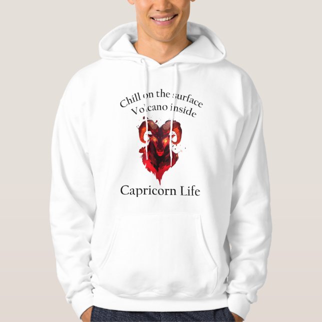 Capricorn älskare Vibes Hoodie (Framsida)
