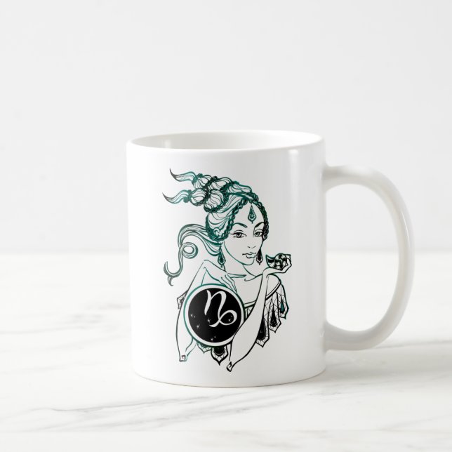 Capricorn Art Deco Dam Kaffemugg (Höger)