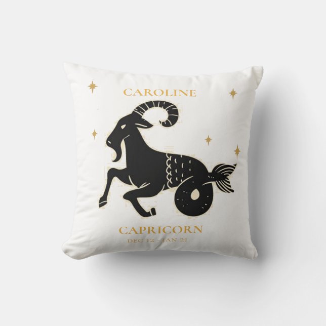 Capricorn Astrological Zodiac Sign Namn Gift Kudde (Framsida)