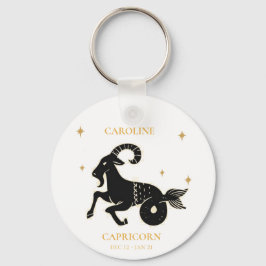 Capricorn Astrological Zodiac Sign Namn Gift Nyckelring