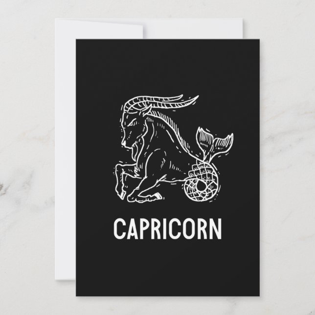 Capricorn Astrology Birthday Gift Zodiac Signs Inbjudningar (Framsida)