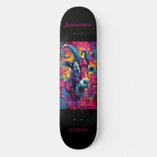 Capricorn Astrology Grafiti Personalize Mini Skateboard Bräda 18,5 Cm