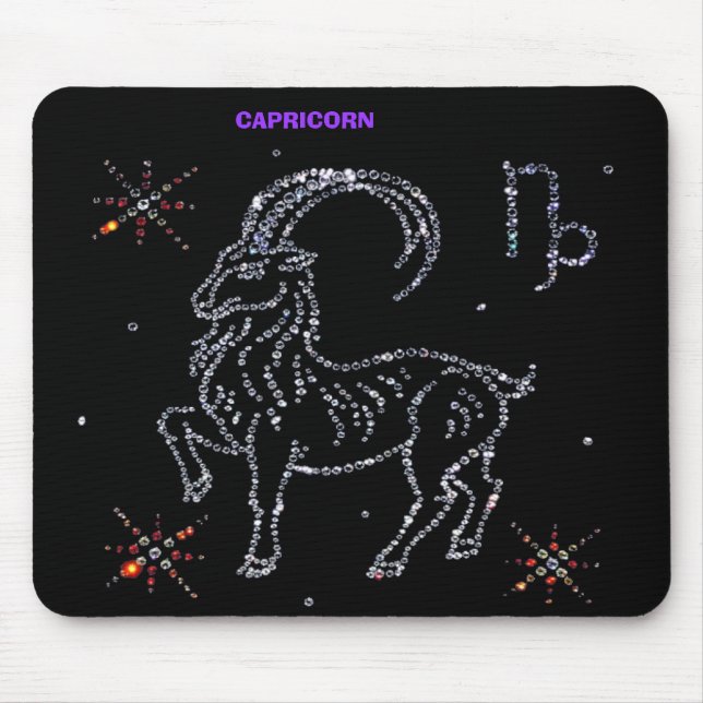 Capricorn Astrology Mousepad Musmatta (Framsidan)
