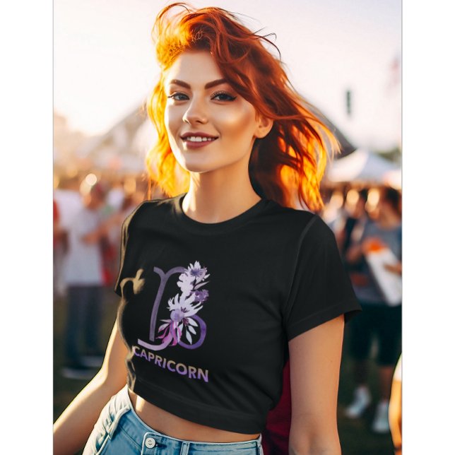 Capricorn Astrology-tecken Färgstarka kvinnor T Shirt (Skapare uppladdad)