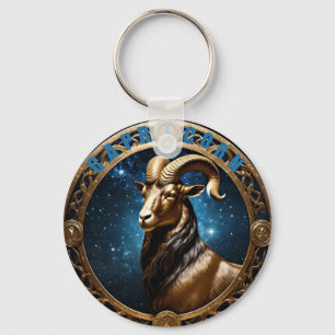 Capricorn astrology-tecken nyckelring