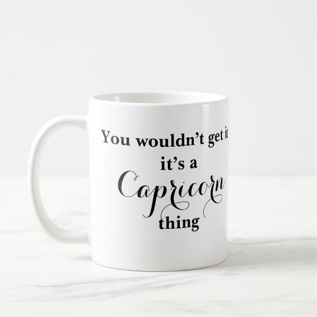 Capricorn Astrology Zodiac Funny Mug Kaffemugg (Vänster)