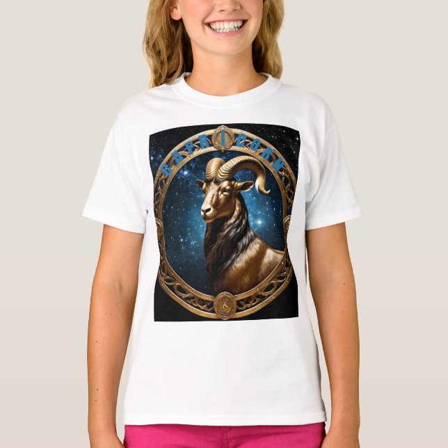 Capricorn astrology Zodiak-tecken T Shirt (Framsida)