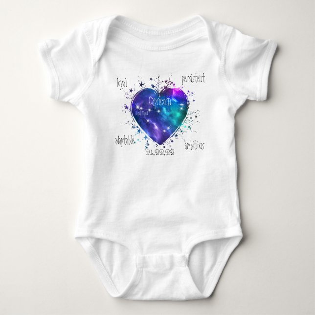 Capricorn Baby Bodydräkt T Shirt (Framsida)