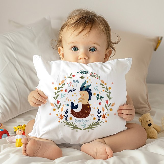 Capricorn Baby Cute Nursery Dekorativ kudde (Skapare uppladdad)