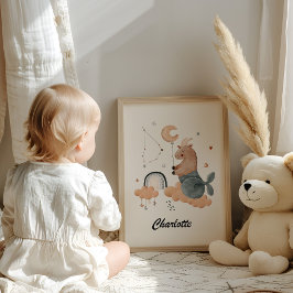Capricorn Baby - Din lilla goat Zodiac Nursery Poster