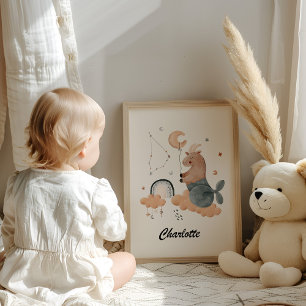 Capricorn Baby - Din lilla goat Zodiac Nursery Poster