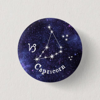 Capricorn Badge, Zodiac Horoscope Badge Knapp