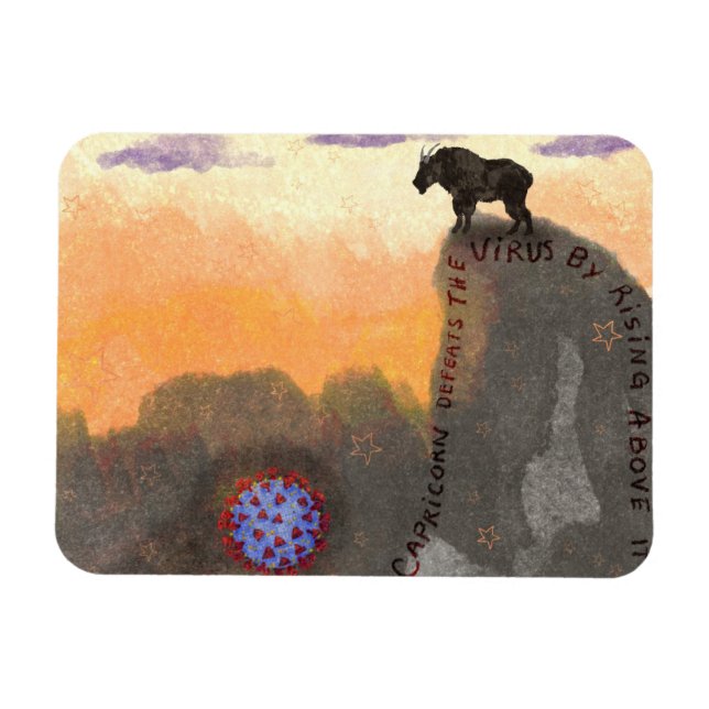Capricorn bekämpar viruset magnet (Horisontell)