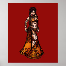 Capricorn Belly Dancer Poster