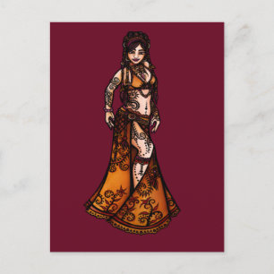 Capricorn Belly Dancer Vykort