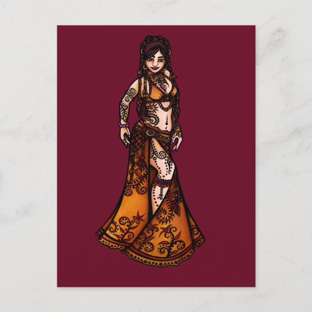 Capricorn Belly Dancer Vykort (Framsida)