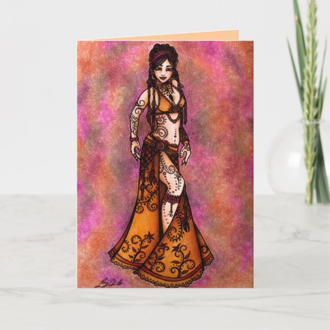 Capricorn Bellydancer kort (Framsida)