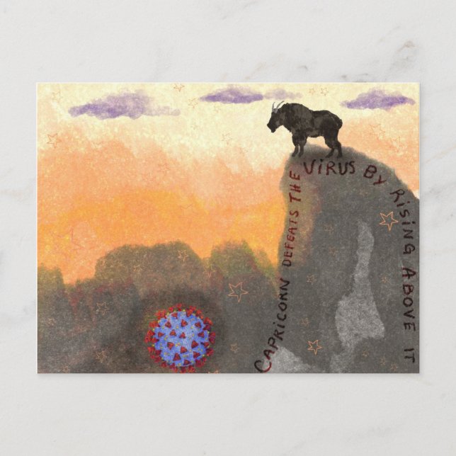Capricorn besegrar Virus Postcard Vykort (Framsida)