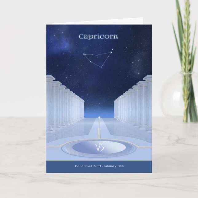 Capricorn Birday Card Kort (Framsida)