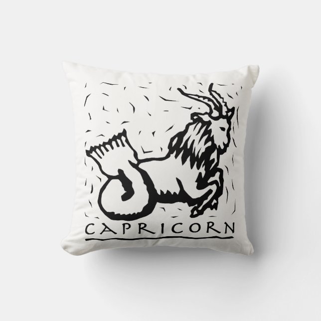 Capricorn Birthday År Astrological Zodiac-tecken Kudde (Framsida)