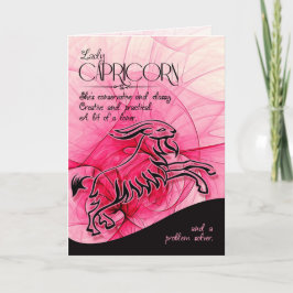 Capricorn Birthday för hennes Zodiac-Stjärntecken Kort