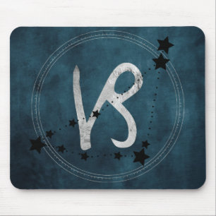 Capricorn black silver zodiac konstellation teal musmatta