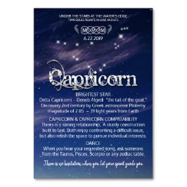 Capricorn Bord Card Bordsnummer