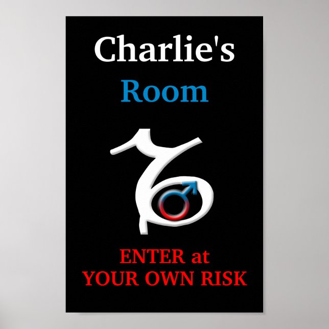 Capricorn Boy's Room Personlig Poster (Framsidan)