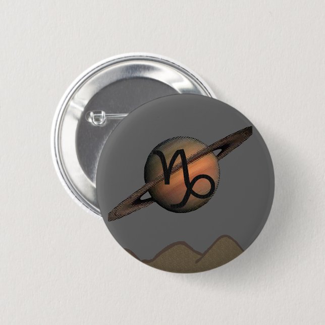 Capricorn Button Knapp (Framsida & baksida)