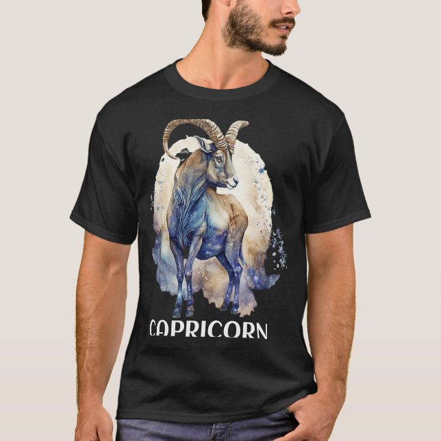 Capricorn Caps Zodiac Saturn Ruled Astrological Go T Shirt (Framsida)