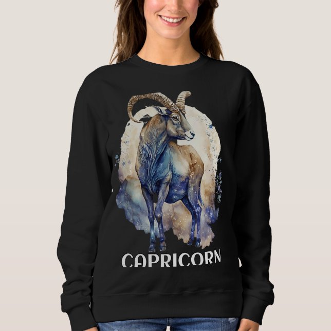 Capricorn Caps Zodiac Saturn Ruled Astrological Go T Shirt (Framsida)