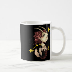 Capricorn Chibi Anime Cute Girl Sticker Kaffemugg
