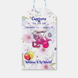 Capricorn Child - Nyfödd bebis Gift Märkre Presentetikett