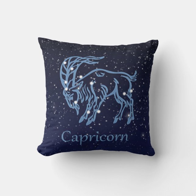 Capricorn Constellation and Zodiac Sign with Stars Kudde (Framsida)