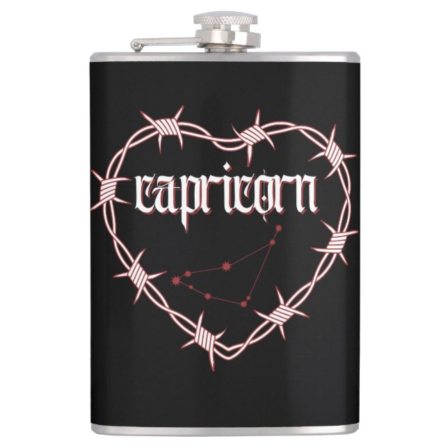 Capricorn Constellation Gothic Mörk Celestial Edgy Fickplunta (Framsidan)