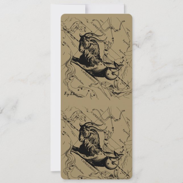 Capricorn Constellation Hevelius 1690 on Taupe (Framsida)