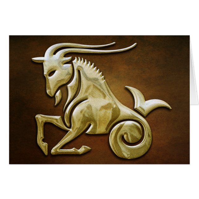 Capricorn December 22 - Jan 20 Hälsningskort (Framsidan Horizontal)