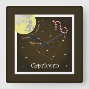 Capricorn December 22-Januari 20 Uhr Fyrkantig Klocka