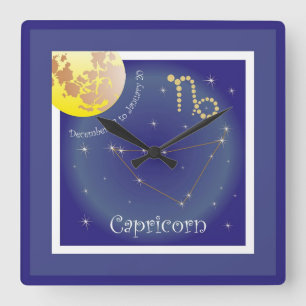 Capricorn December 22-Januari 20 Uhr Fyrkantig Klocka