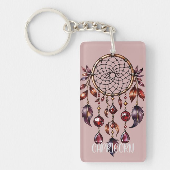 Capricorn Dreamcatcher Nyckelring (Framsidan)