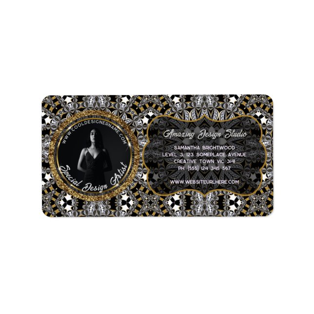 Capricorn Earth Energy Color Palette Adressetikett (Framsidan)