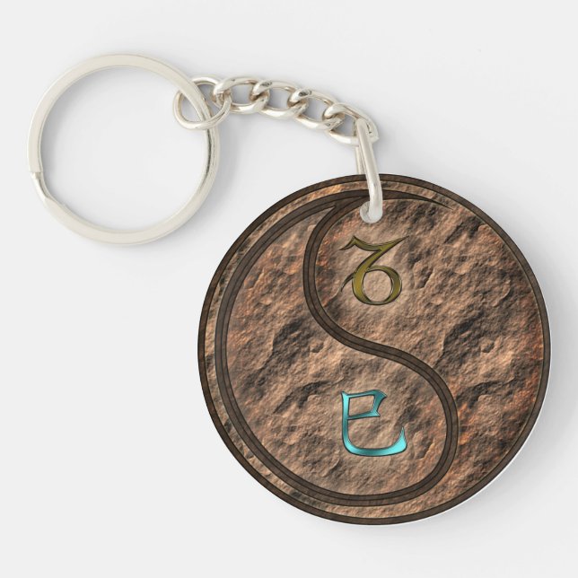 Capricorn & Earth Snake Acrylic Keychain (Framsidan)