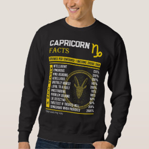 Capricorn Facts Fantastisk Zodiac Sign Capricornbi Lång Ärmad Tröja