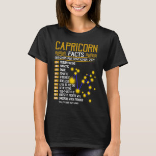 Capricorn Facts Horoscopes Capricorn Birthday T Shirt