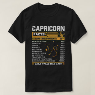 Capricorn Facts Zodiac Funny Capricorn Birthday T Shirt