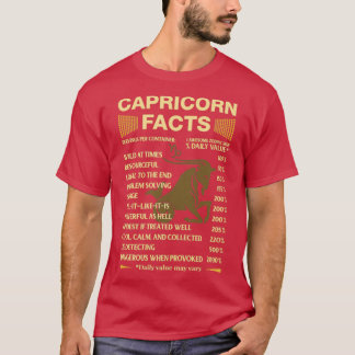 Capricorn Facts Zodiac Sign Astrology Birthday Gif T Shirt
