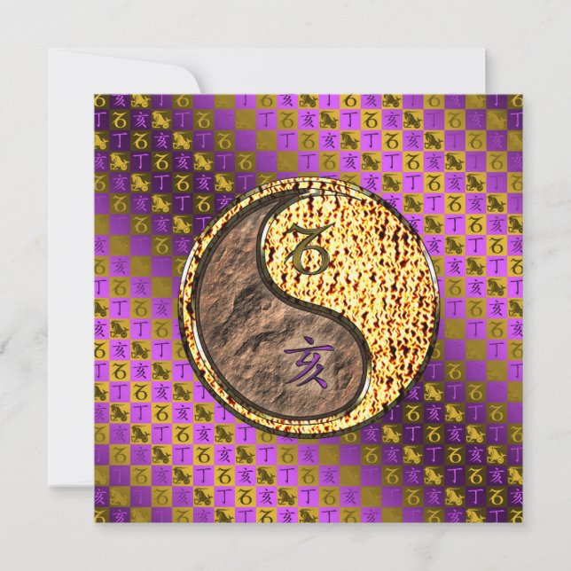 Capricorn & Fire Boar Kort (Framsida)