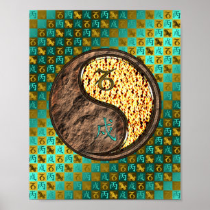Capricorn & Fire Hund Poster